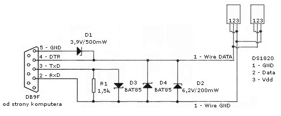 ds1820 connection via ds9097 adapter (original image taken from http://mod-planet.com/modules/subjects/pages/termometr/zdjecie01.jpg)