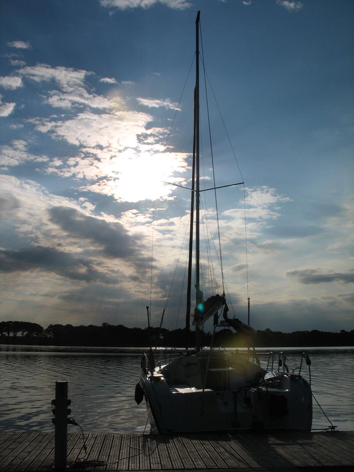 the boat in the afternoon sun