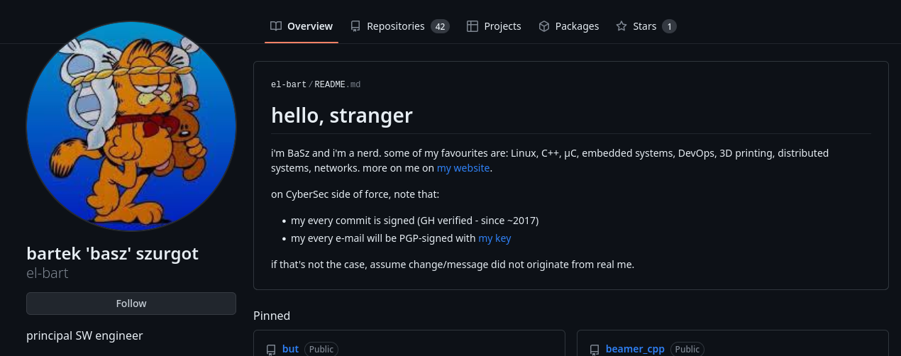 my github profile note