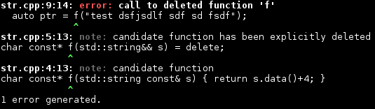 compile error from clang++
