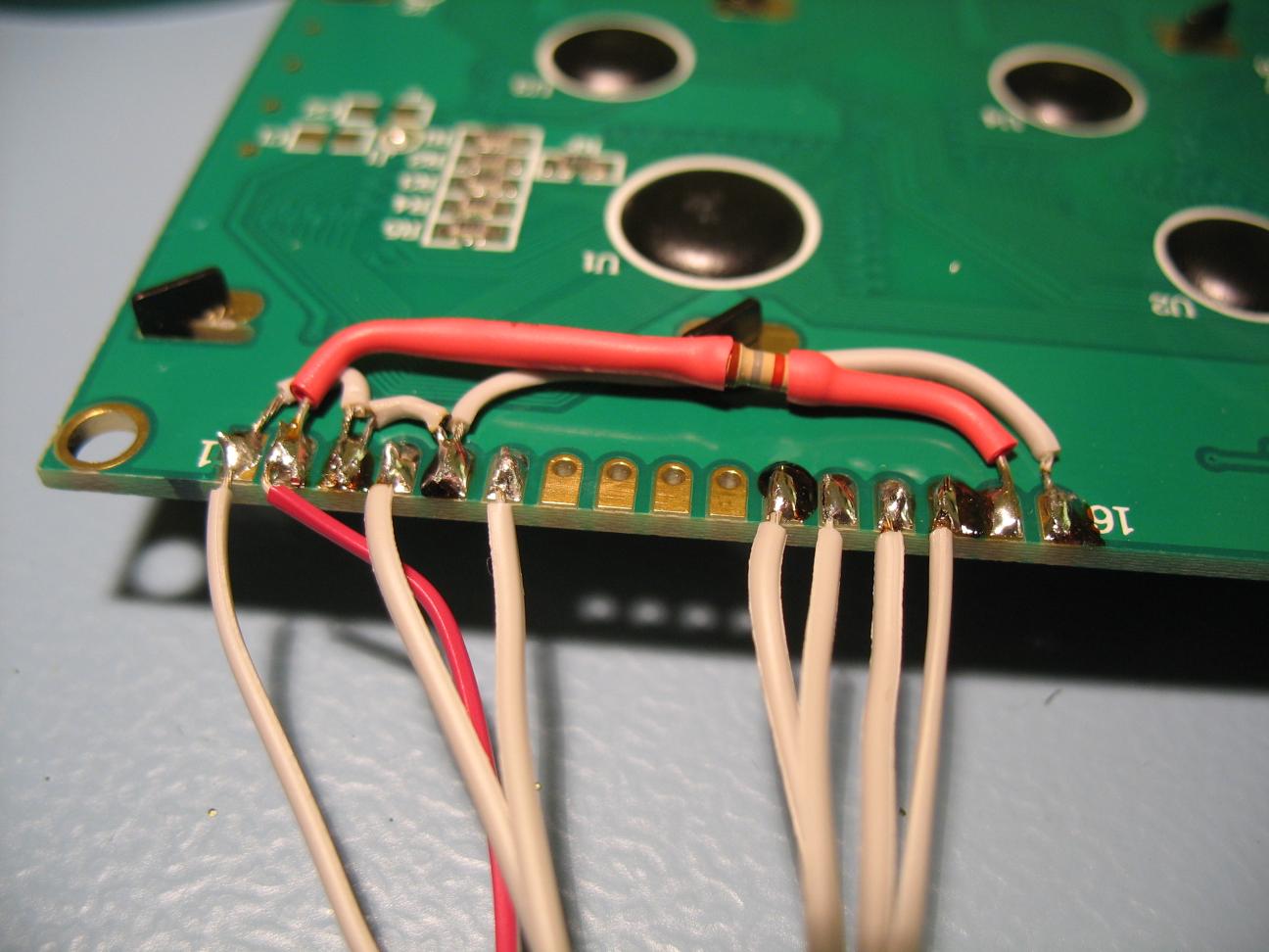 LCD wiring