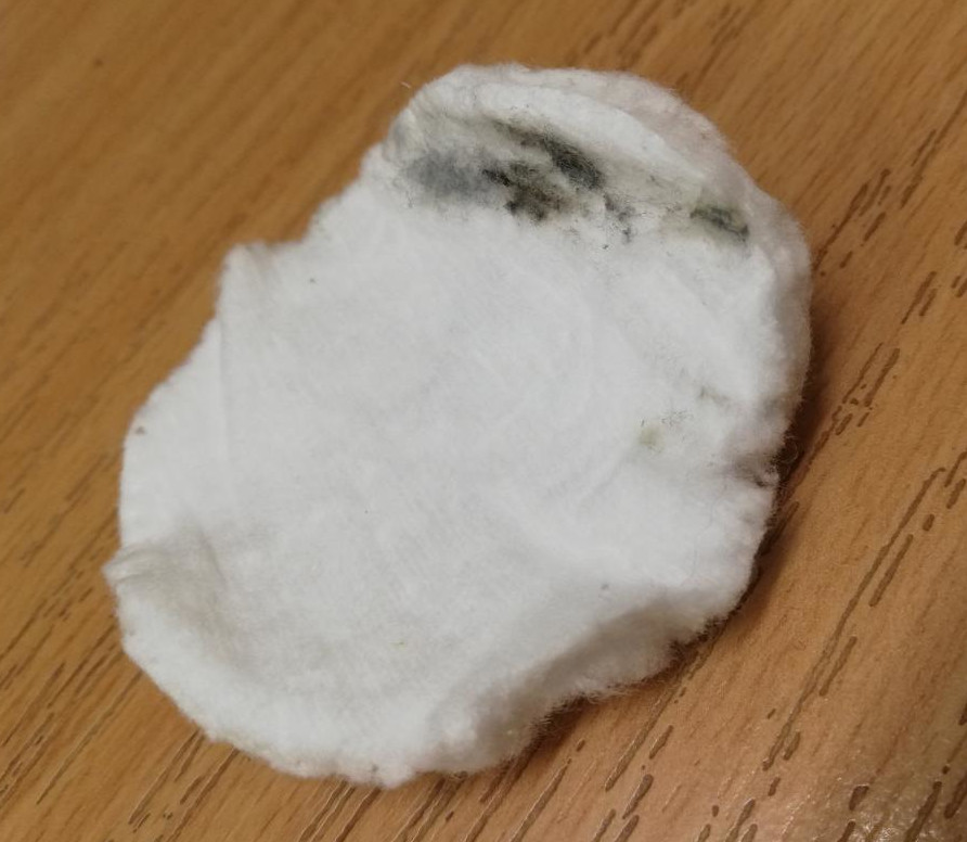used cotton pad