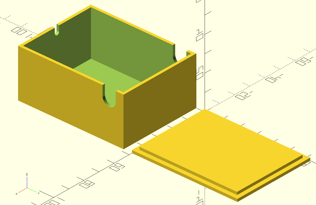 OpenSCAD enclosure model